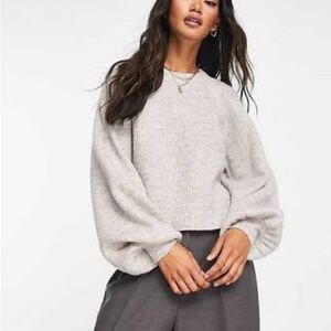 Topshop knitted jumper in Grey Marl - Size S